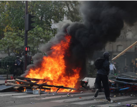 France Is Burning : Europe’s Rearmament Drive Is Colliding with violent protest, Cars torched, shops looted across the country 