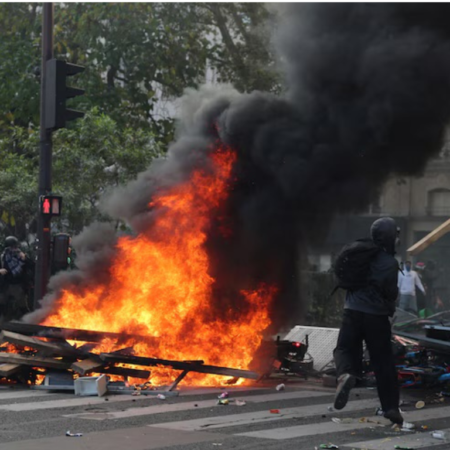 France Is Burning : Europe’s Rearmament Drive Is Colliding with violent protest, Cars torched, shops looted across the country 